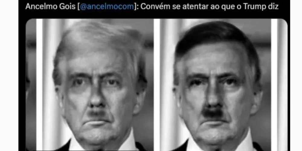 Em montagem polêmica, Jornal O Globo transforma Donald Trump em Hitler